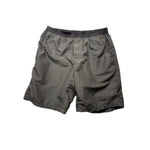 PrAna Men's L Lightweight Mojo Shorts Gray Stretch Workout Stretch Elastic Band
